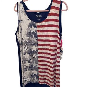 REDUCED High Fifth Patriotic Stars and Stripes Sleeveless Tunic